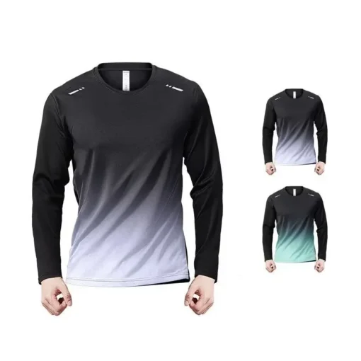 Ice Silk Autumn Sports Casual Training Quick Drying Fitness Outdoor Sun Protection Running T-Shirt - Image 2