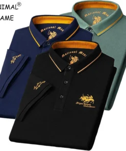 Summer Men's Embroidered Polo Shirts