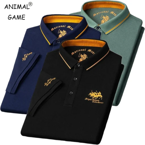 Summer Men's Embroidered Polo Shirts