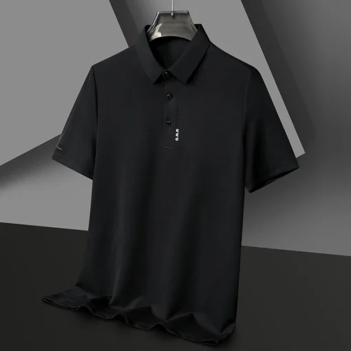 Men's Short Sleeve Solid Color Polo Shirt - Image 18