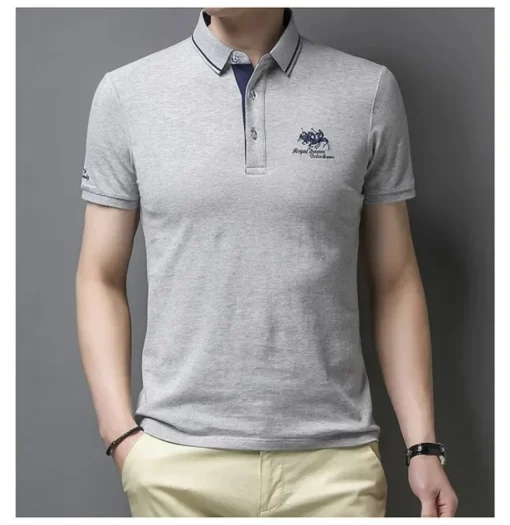 Summer Men's Embroidered Polo Shirts - Image 21