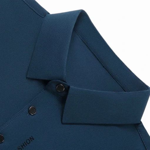 Men's Short Sleeve Solid Color Polo Shirt - Image 25