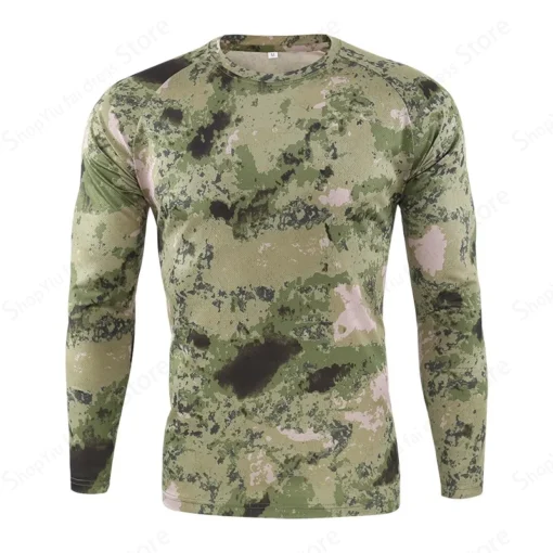 Long Sleeve 3d Camouflage Print Graphic T Shirts - Image 5