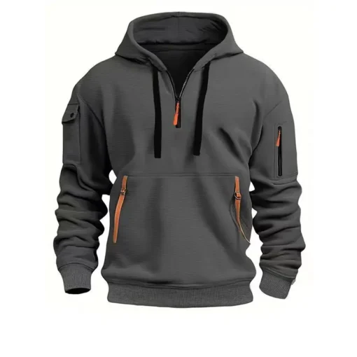 2024 Shoulder Drop Hooded Sweatshirt Men - Image 7
