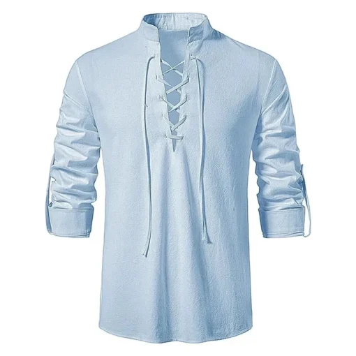 King Billion Cotton Linen Long Sleeve T-shirt - Image 47