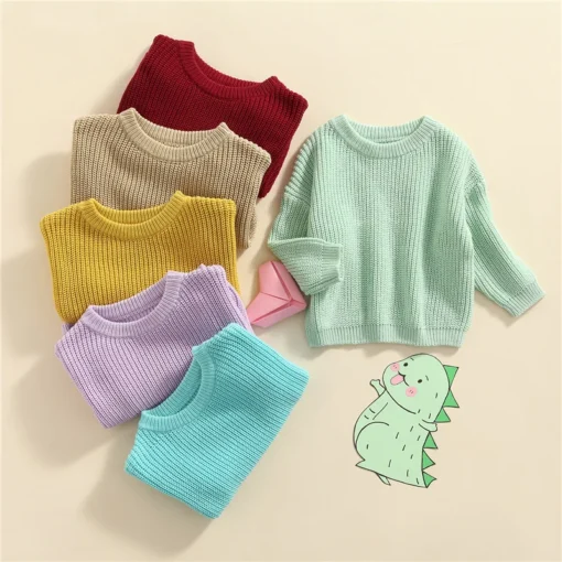 Suefunskry Newborn Baby Knitted Long Sleeve Autumn Winter Sweater - Image 28