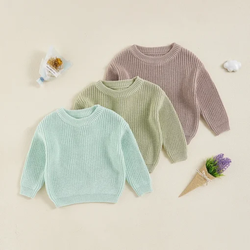 Suefunskry Newborn Baby Knitted Long Sleeve Autumn Winter Sweater - Image 30