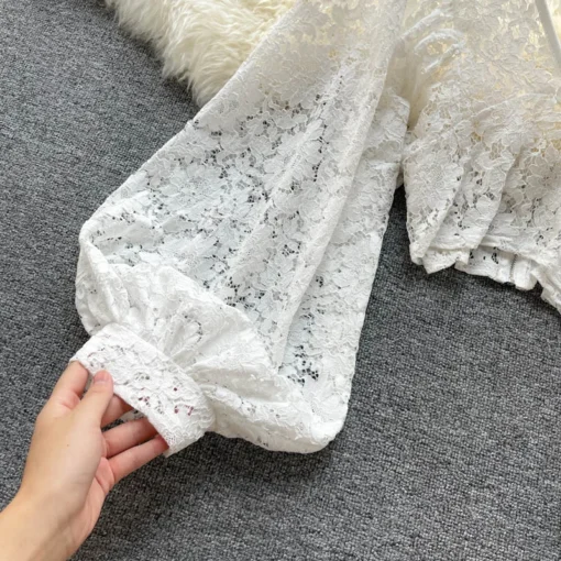 Autumn Elegant Lace Blouse - Image 14