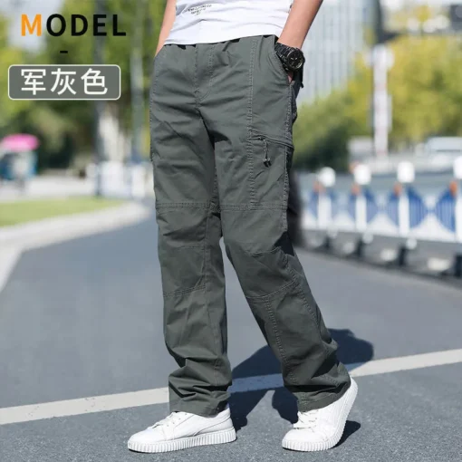 Solid Grey Versatile Work Wear Black Joggers - Image 6