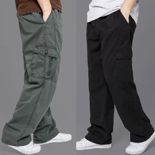 Solid Grey Versatile Work Wear Black Joggers - Image 4