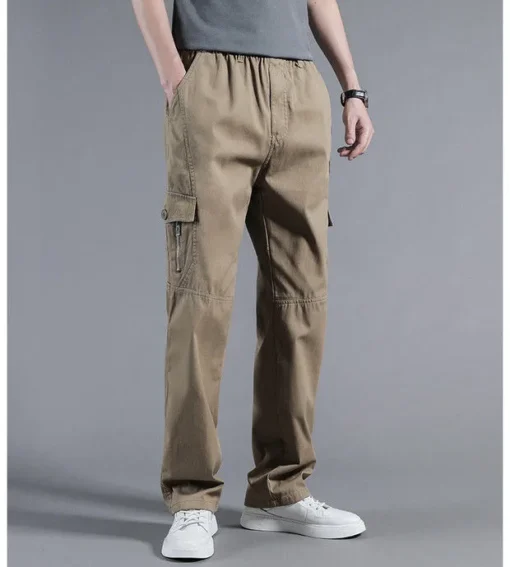 Solid Grey Versatile Work Wear Black Joggers - Image 26