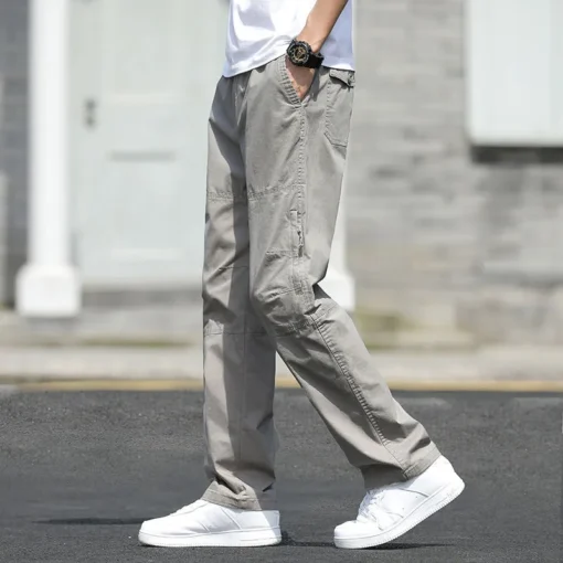 Solid Grey Versatile Work Wear Black Joggers - Image 15