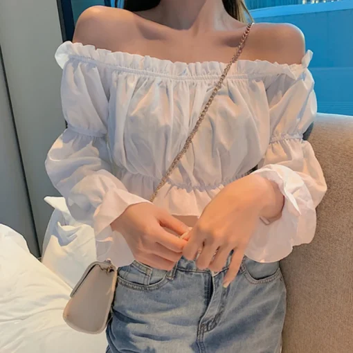 Ruffle Off Shoulder Blouse - Image 7