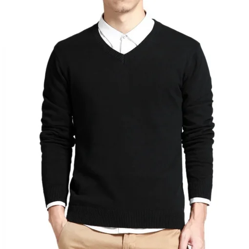 Cotton Sweater Long Sleeve Pullovers - Image 8