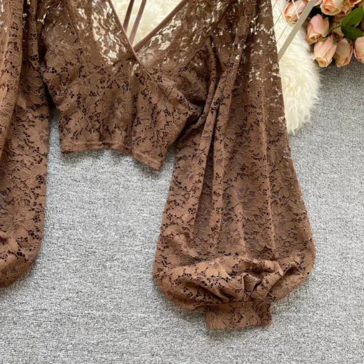 Autumn Elegant Lace Blouse - Image 33