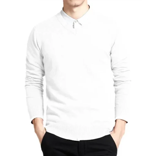 Cotton Sweater Long Sleeve Pullovers - Image 6