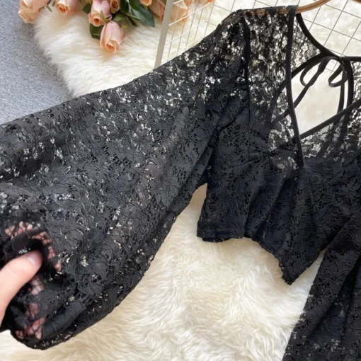 Autumn Elegant Lace Blouse - Image 25