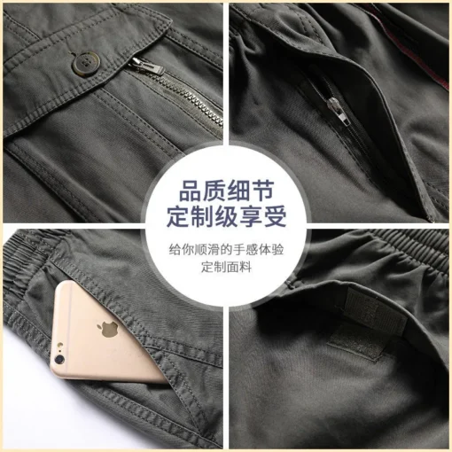 Solid Grey Versatile Work Wear Black Joggers - Image 2