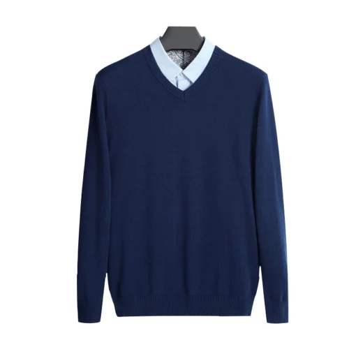 Cotton Sweater Long Sleeve Pullovers - Image 4