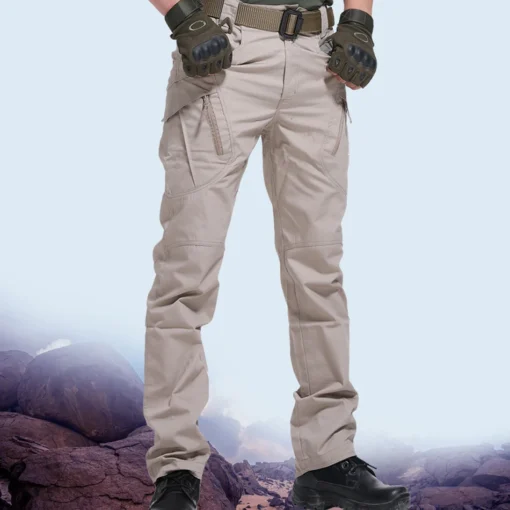 Men's Multiple Pocket Elasticity Military Urban Commuter Tactical Trousers - Image 3