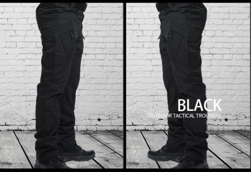 Men's Multiple Pocket Elasticity Military Urban Commuter Tactical Trousers - Image 14