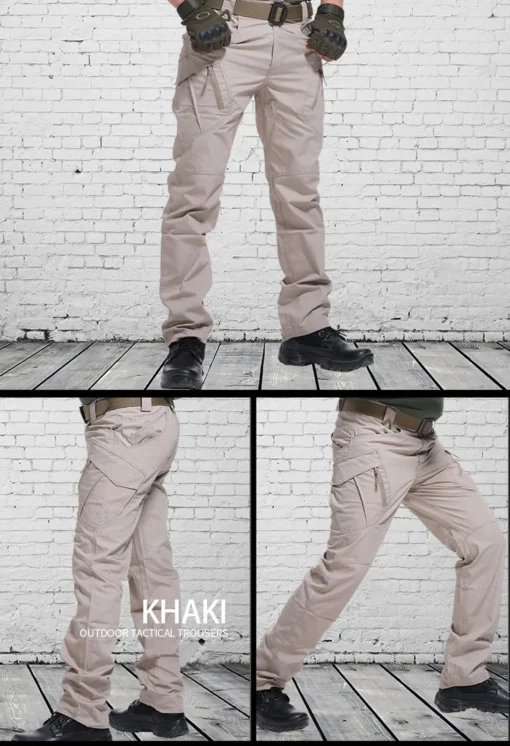 Men's Multiple Pocket Elasticity Military Urban Commuter Tactical Trousers - Image 15