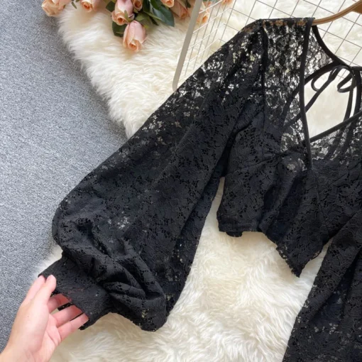Autumn Elegant Lace Blouse - Image 17