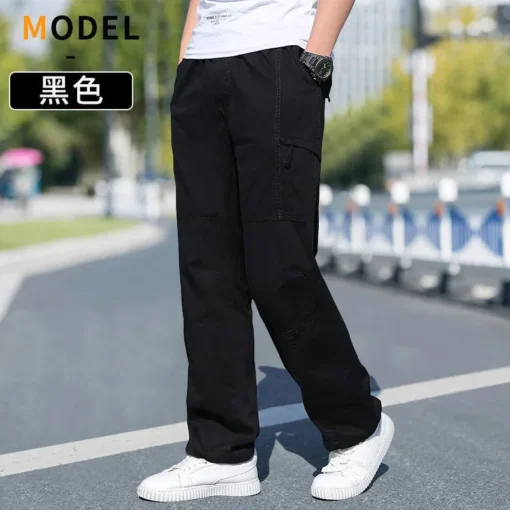 Solid Grey Versatile Work Wear Black Joggers - Image 11