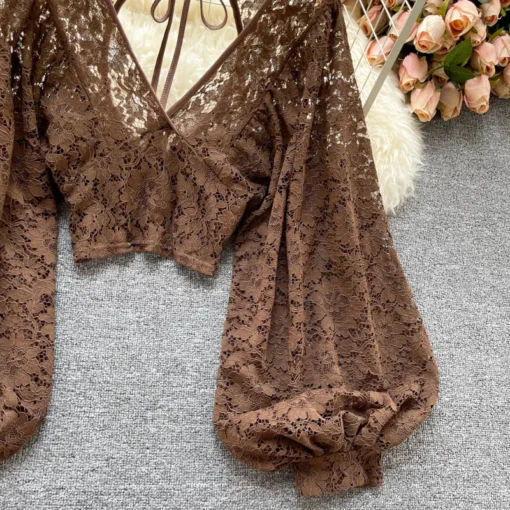 Autumn Elegant Lace Blouse - Image 28