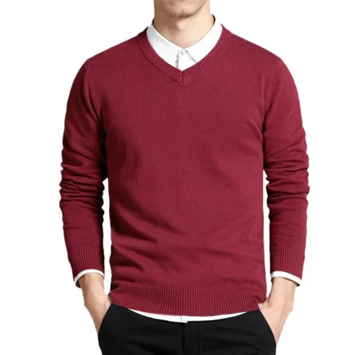 Cotton Sweater Long Sleeve Pullovers - Image 7