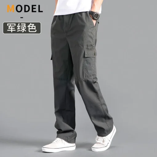 Solid Grey Versatile Work Wear Black Joggers - Image 19