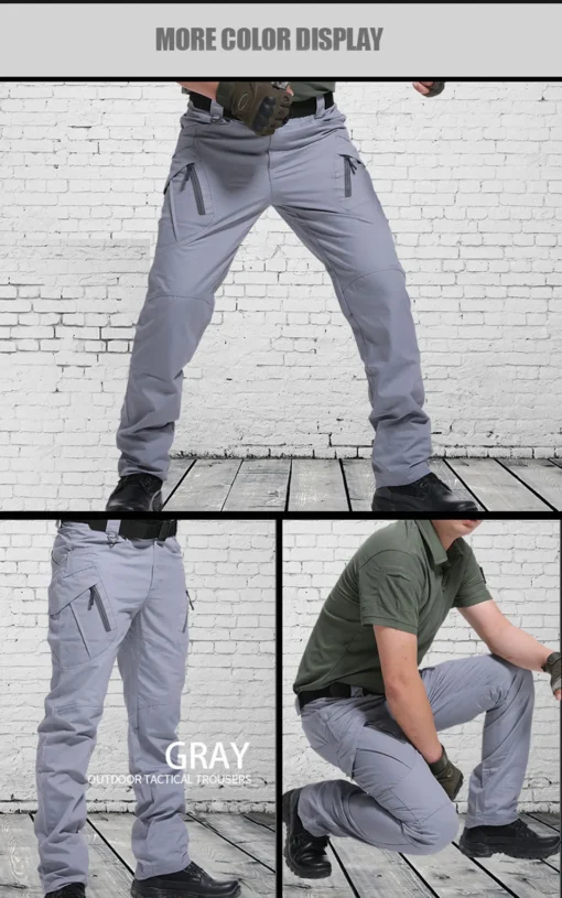 Men's Multiple Pocket Elasticity Military Urban Commuter Tactical Trousers - Image 12