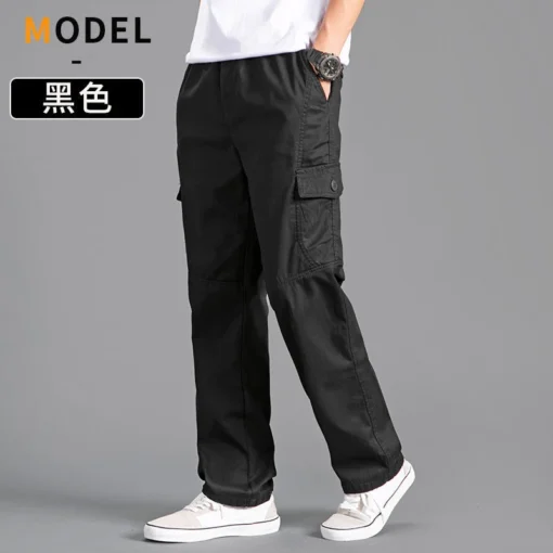 Solid Grey Versatile Work Wear Black Joggers - Image 23