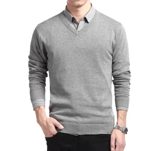 Cotton Sweater Long Sleeve Pullovers - Image 11
