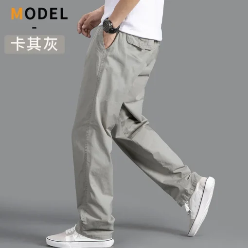 Solid Grey Versatile Work Wear Black Joggers - Image 18