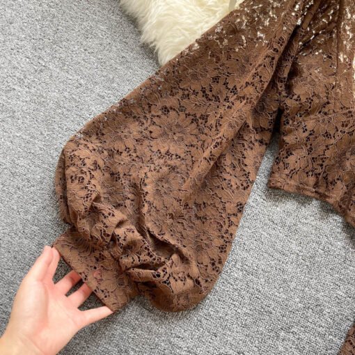 Autumn Elegant Lace Blouse - Image 26