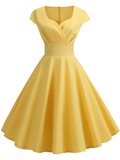 Pink Summer V Neck Dress - Image 3