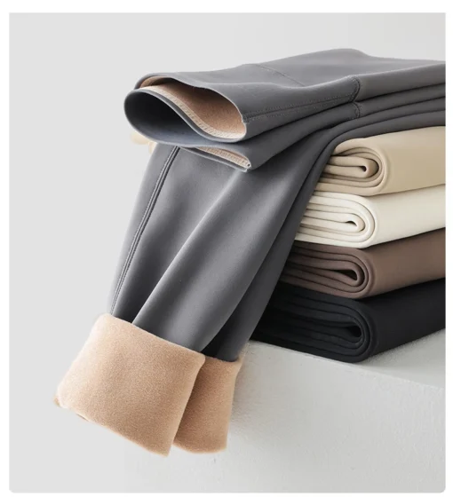 BIVIGAOS High Waist Fleece Leggings - Image 56