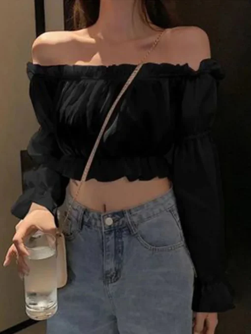 Ruffle Off Shoulder Blouse - Image 4