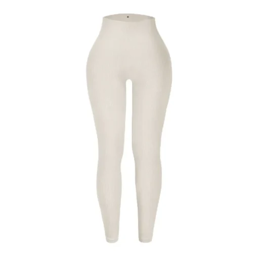 Elastic Thread Knitted Leggings - Image 10