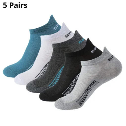 Men's Summer Thin Mesh Breathable Polyester Sports Socks