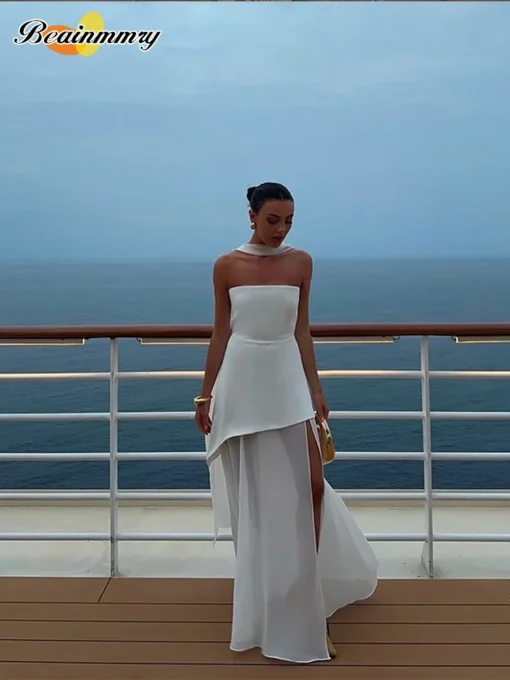 Strapless Ribbon Dress - Image 2