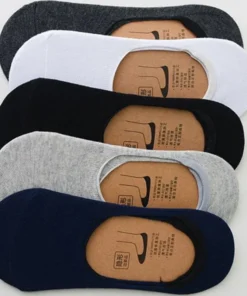5Pairs Men Boat Cotton Socks