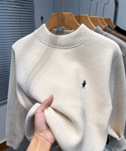 High end luxury round neck sweater