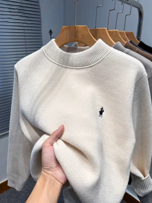 High end luxury round neck sweater