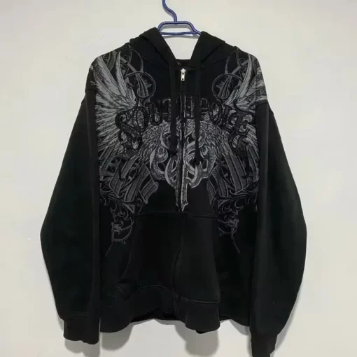 Red Y2K Zipper Hoodie - Image 10