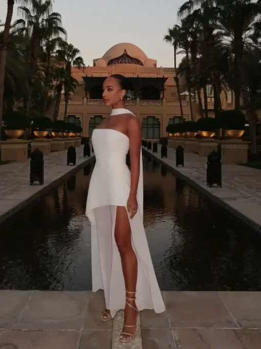 Strapless Ribbon Dress - Image 6