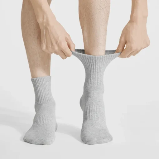 Men's Moisture Wicking Outdoor Hiking Work Cotton Socks - Image 15