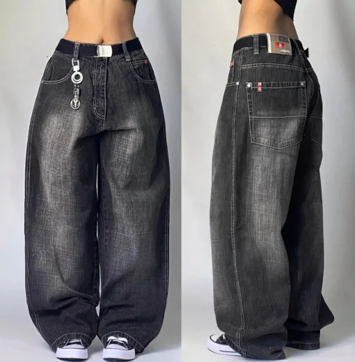 Oversized Print Baggy Jeans - Image 7