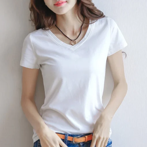 Black / White Short Summer Blouse